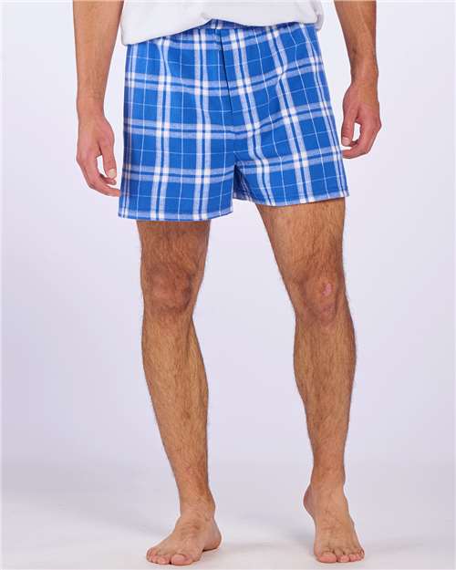 Boxercraft Double Brushed Flannel Boxers BM6701 - Royal/ Silver