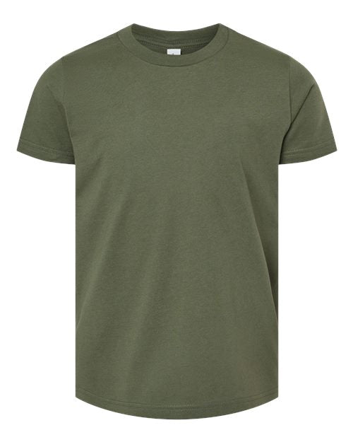 BELLA + CANVAS Youth Jersey Tee 3001Y - Military Green