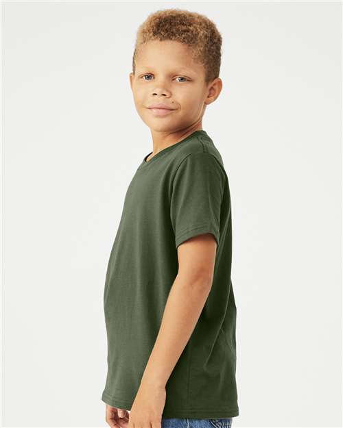 BELLA + CANVAS Youth Jersey Tee 3001Y - Military Green