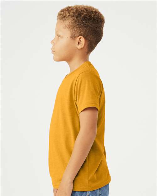 BELLA + CANVAS Youth CVC Jersey Tee 3001YCVC - Heather Mustard