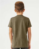 BELLA + CANVAS Youth CVC Jersey Tee 3001YCVC - Heather Olive