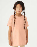 BELLA + CANVAS Youth CVC Jersey Tee 3001YCVC - Heather Peach