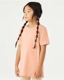 BELLA + CANVAS Youth CVC Jersey Tee 3001YCVC - Heather Peach