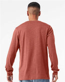 BELLA + CANVAS Heather CVC Long Sleeve Tee 3501CVC - Heather Clay