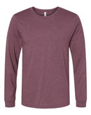 BELLA + CANVAS Heather CVC Long Sleeve Tee 3501CVC - Heather Maroon