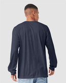 BELLA + CANVAS Heather CVC Long Sleeve Tee 3501CVC - Heather Midnight Navy