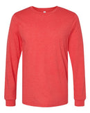 BELLA + CANVAS Heather CVC Long Sleeve Tee 3501CVC - Heather Red