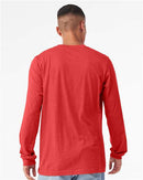 BELLA + CANVAS Heather CVC Long Sleeve Tee 3501CVC - Heather Red