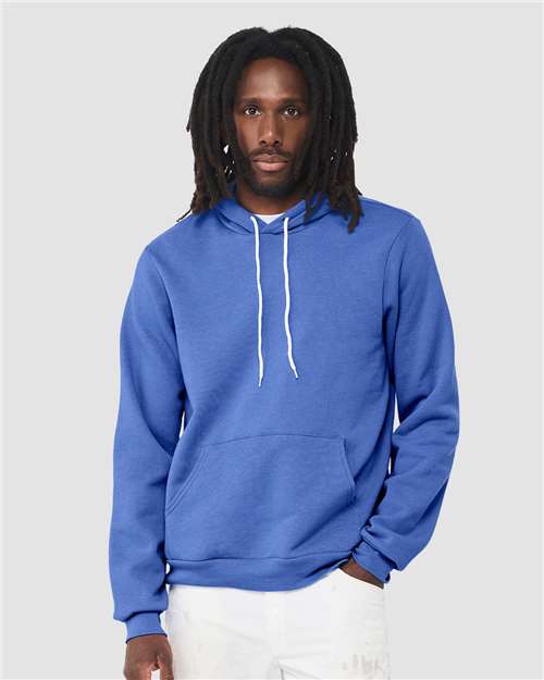 BELLA + CANVAS Sponge Fleece Hoodie 3719 - Heather Columbia Blue