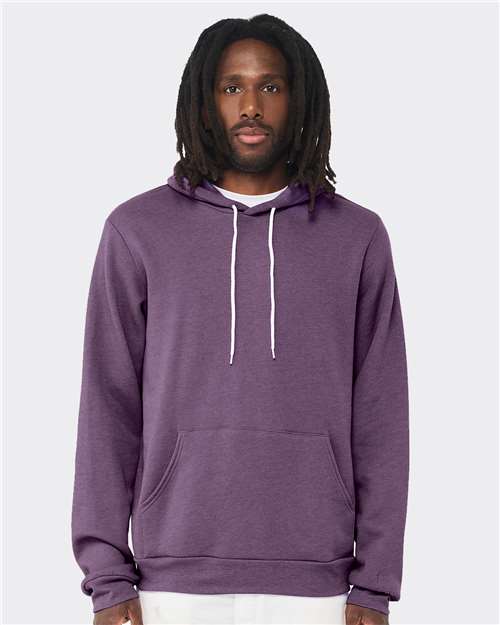 BELLA + CANVAS Sponge Fleece Hoodie 3719 - Heather Team Purple
