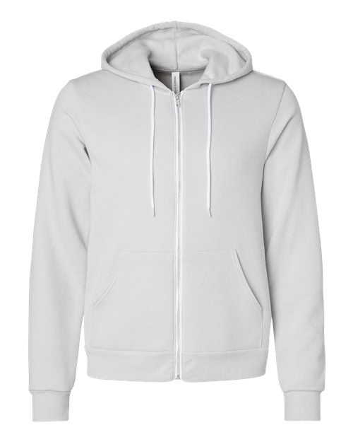 BELLA + CANVAS Sponge Fleece Full-Zip Hoodie 3739 - Silver