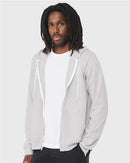 BELLA + CANVAS Sponge Fleece Full-Zip Hoodie 3739 - Silver