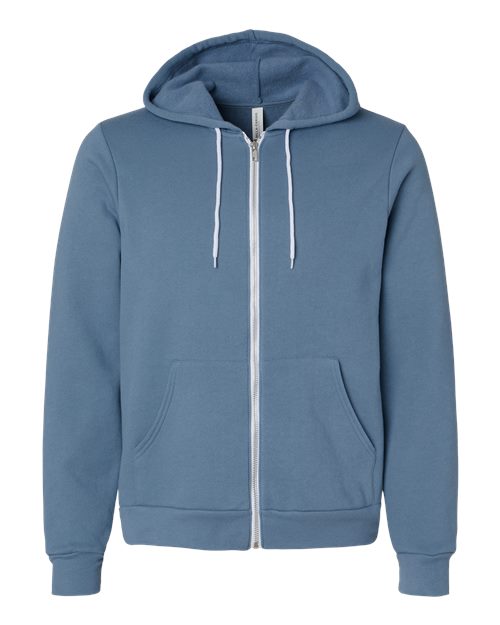 BELLA + CANVAS Sponge Fleece Full-Zip Hoodie 3739 - Steel Blue