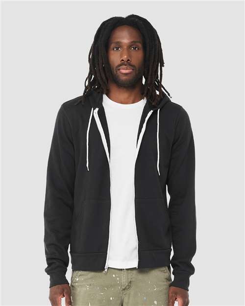 BELLA + CANVAS Sponge Fleece Full-Zip Hoodie 3739 - Vintage Black