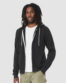 BELLA + CANVAS Sponge Fleece Full-Zip Hoodie 3739 - Vintage Black