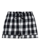 Boxercraft Women's Flannel Shorts BW6501 - Black/ White Buffalo Plaid