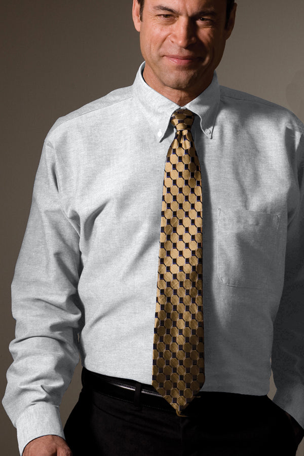 Edwards Easy Care Oxford Long Sleeve Mens Shirt [#1077].  Live Chat for Bulk Discounts