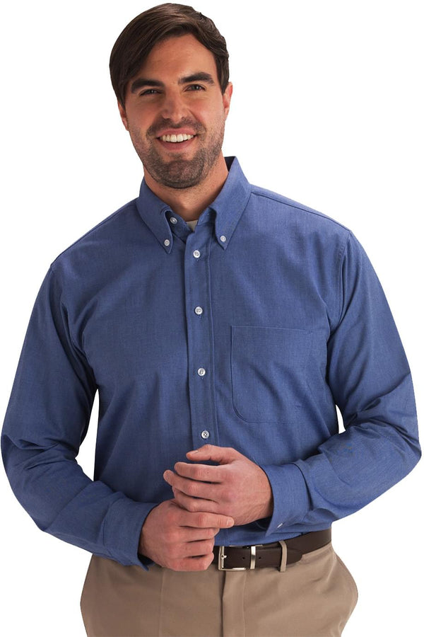 Edwards Easy Care Oxford Long Sleeve Mens Shirt [#1077].  Live Chat for Bulk Discounts