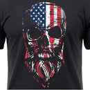 Rothco US Flag Bearded Skull T-Shirt. Item