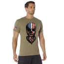Rothco US Flag Bearded Skull T-Shirt. Item
