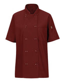 Chef Designs Women's Mimix™ Short Sleeve Chef Coat with OilBlok 045X