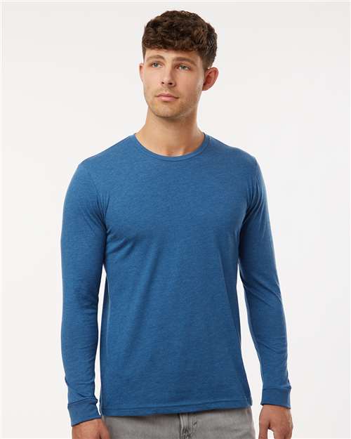 Next Level CVC Long Sleeve T-Shirt 6211 - Heather Cool Blue