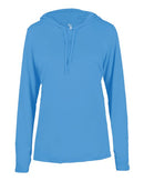Badger Women's B-Core Long Sleeve Hooded T-Shirt 4165 - Columbia Blue