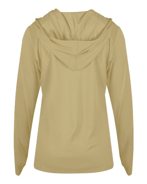 Badger Women's B-Core Long Sleeve Hooded T-Shirt 4165 - Vegas Gold