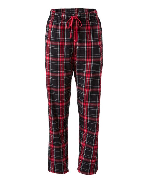 Boxercraft Women's Haley Flannel Pants BW6620 - Black/ Red Kingston Plaid