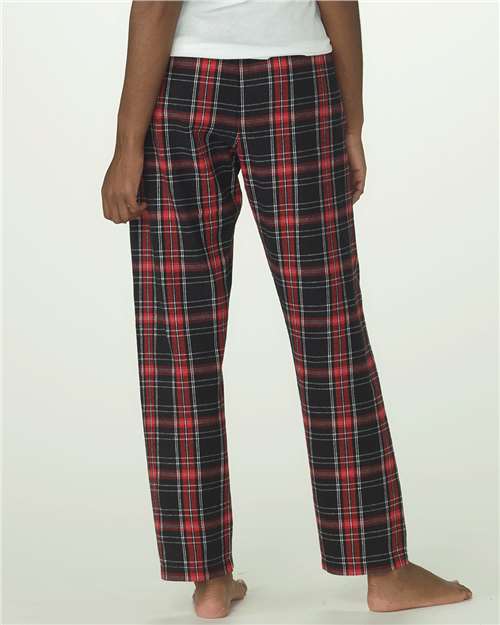 Boxercraft Women's Haley Flannel Pants BW6620 - Black/ Red Kingston Plaid
