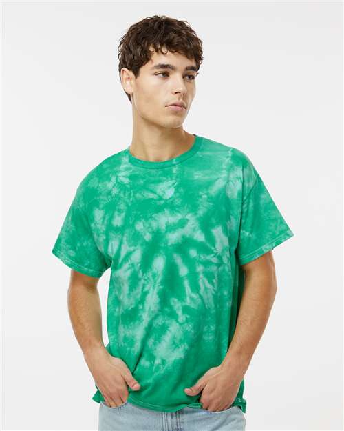 Dyenomite Crystal Tie-Dyed T-Shirt 200CR - Emerald