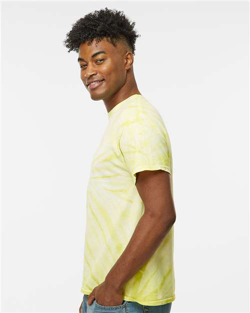 Dyenomite Cyclone Pinwheel Tie-Dyed T-Shirt 200CY - Citron