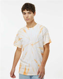 Dyenomite Cyclone Pinwheel Tie-Dyed T-Shirt 200CY - Tangerine