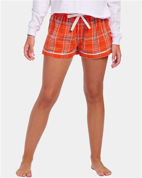 Boxercraft Women's Flannel Shorts BW6501 - Burnt Orange Kingston
