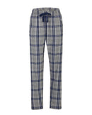 Boxercraft Women's Haley Flannel Pants BW6620 - Oxford Heather/ Navy Kingston