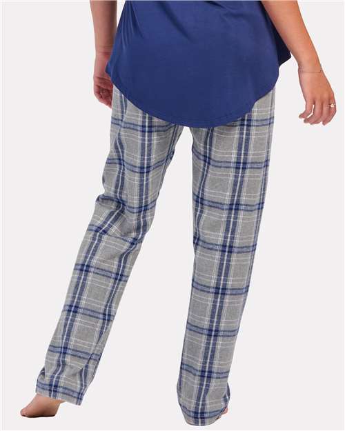 Boxercraft Women's Haley Flannel Pants BW6620 - Oxford Heather/ Navy Kingston