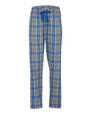 Boxercraft Women's Haley Flannel Pants BW6620 - Oxford Heather/ Royal Kingston