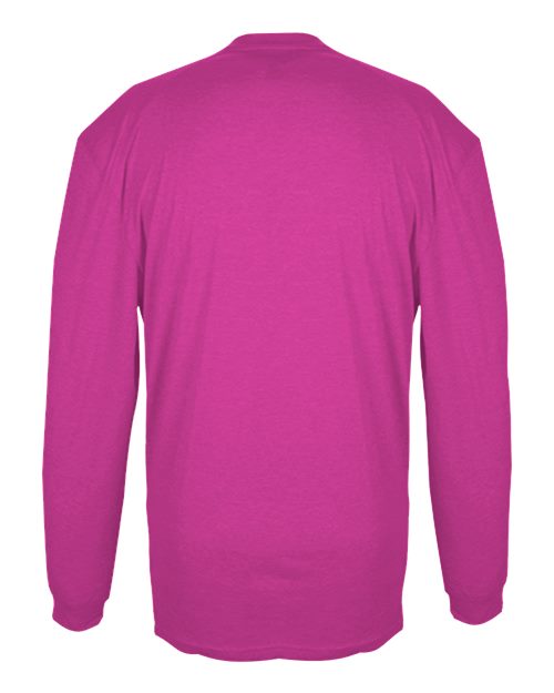 Badger Youth Triblend Long Sleeve T-Shirt 2944 - Hot Pink Heather