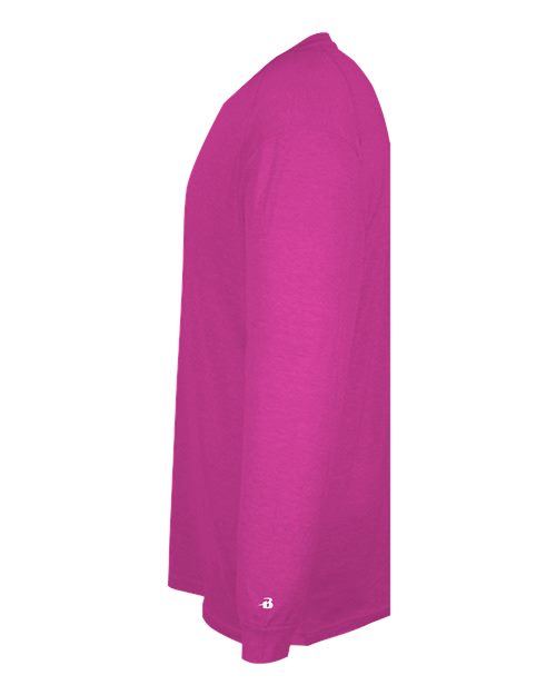 Badger Youth Triblend Long Sleeve T-Shirt 2944 - Hot Pink Heather