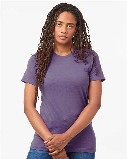 Tultex Combed CVC T-Shirt 602CVC - Heather Deep Purple