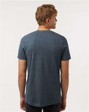 Tultex Combed CVC T-Shirt 602CVC - Heather Navy Blue