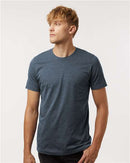 Tultex Combed CVC T-Shirt 602CVC - Heather Navy Blue