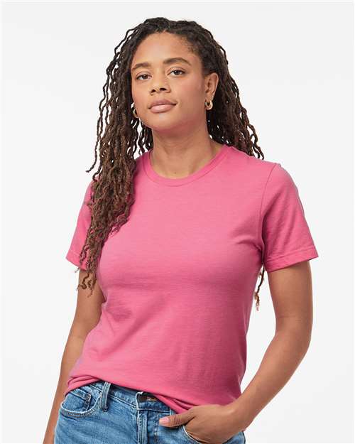 Tultex Combed CVC T-Shirt 602CVC - Heather Charity Pink