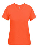 Badger Women’s Triblend Performance V-Neck Short Sleeve T-Shirt 4962 - Burnt Orange Heather