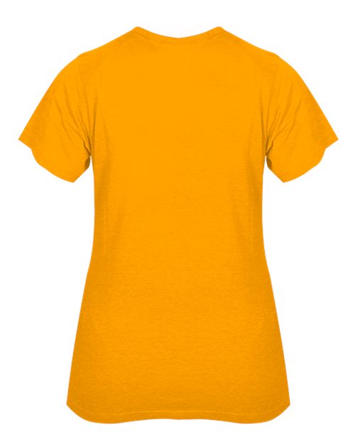 Badger Women’s Triblend Performance V-Neck Short Sleeve T-Shirt 4962 - Gold Heather