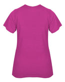 Badger Women’s Triblend Performance V-Neck Short Sleeve T-Shirt 4962 - Hot Pink Heather