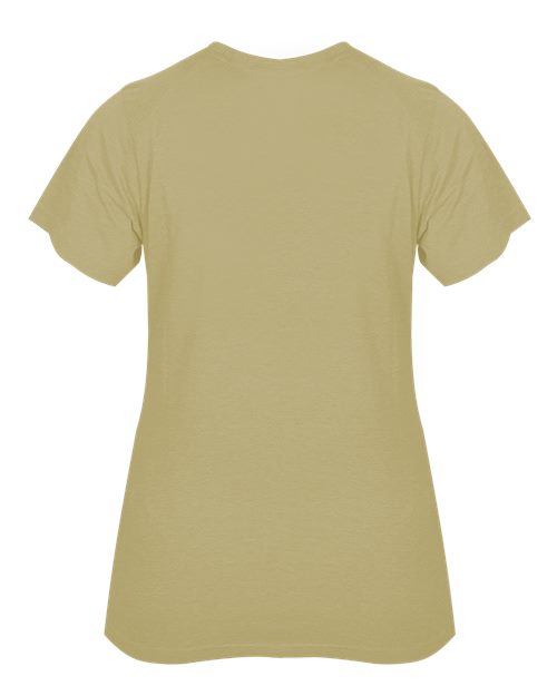Badger Women’s Triblend Performance V-Neck Short Sleeve T-Shirt 4962 - Vegas Gold Heather
