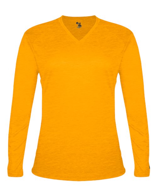 Badger Women's Tri-Blend Long Sleeve T-Shirt 4964 - Gold Heather