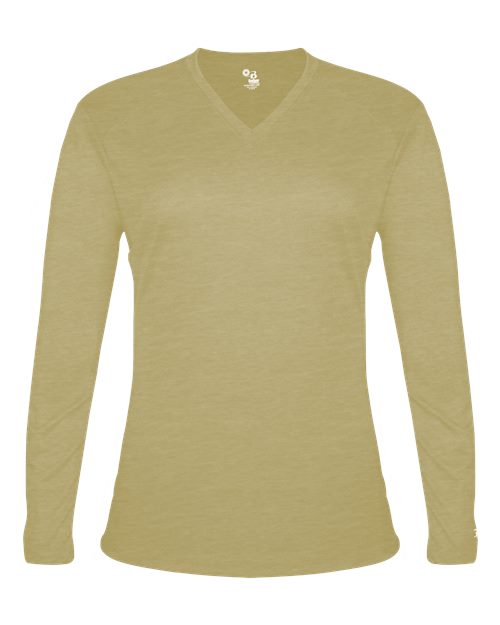 Badger Women's Tri-Blend Long Sleeve T-Shirt 4964 - Vegas Gold Heather