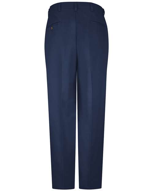 Red Kap Plain Front Casual Cotton Pants PC44 - Navy - 37 Unhemmed